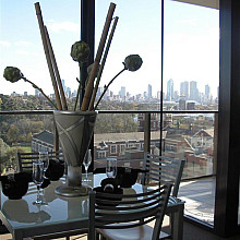 Dining Setting with Melbourne Skyline